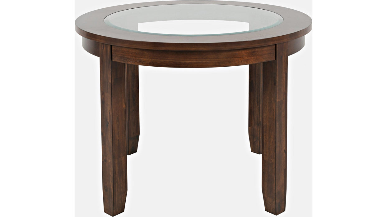 Jofran Urban Icon 42" Round Dining Table in Merlot