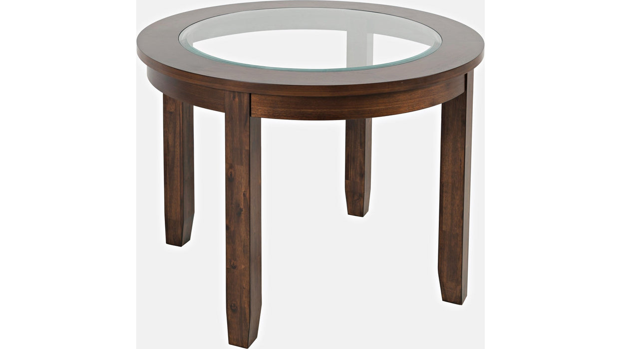 Jofran Urban Icon 42" Round Dining Table in Merlot