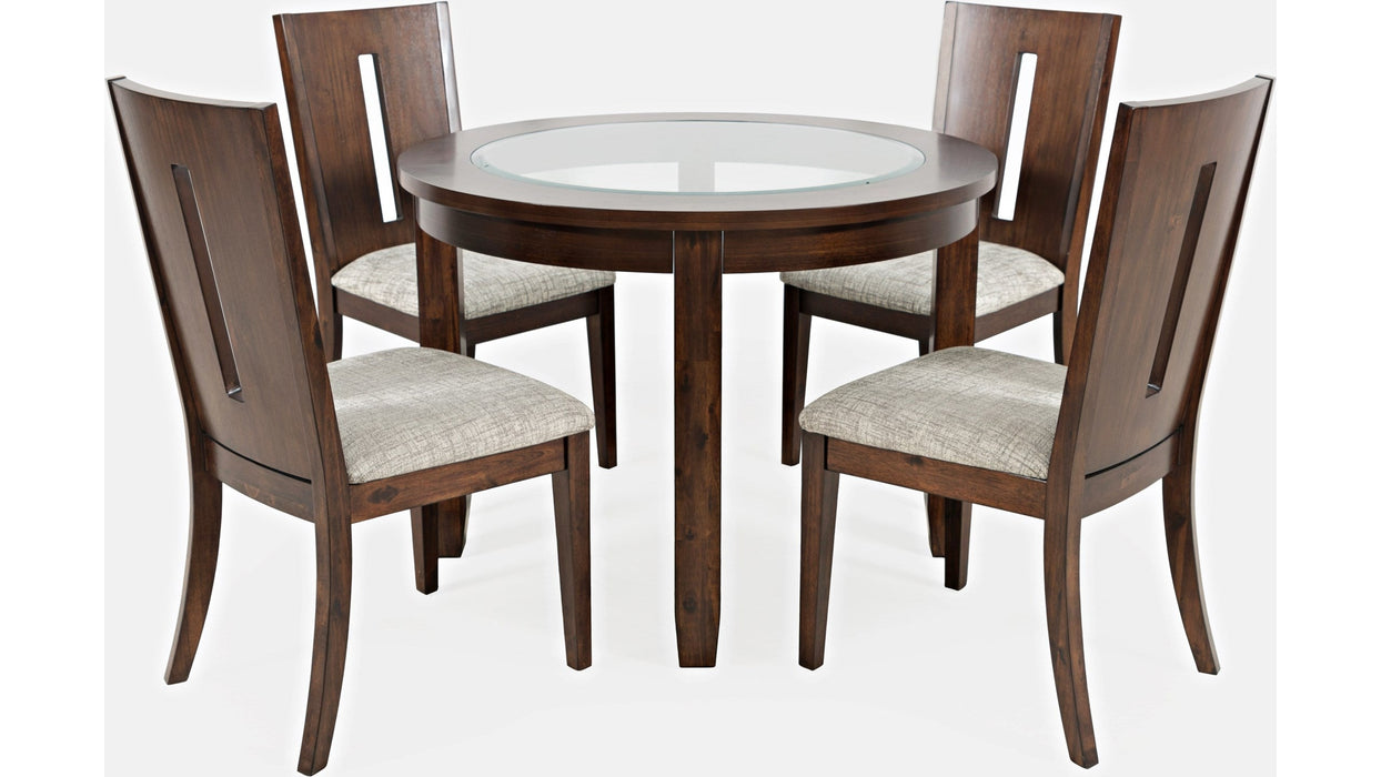 Jofran Urban Icon 42" Round Dining Table in Merlot