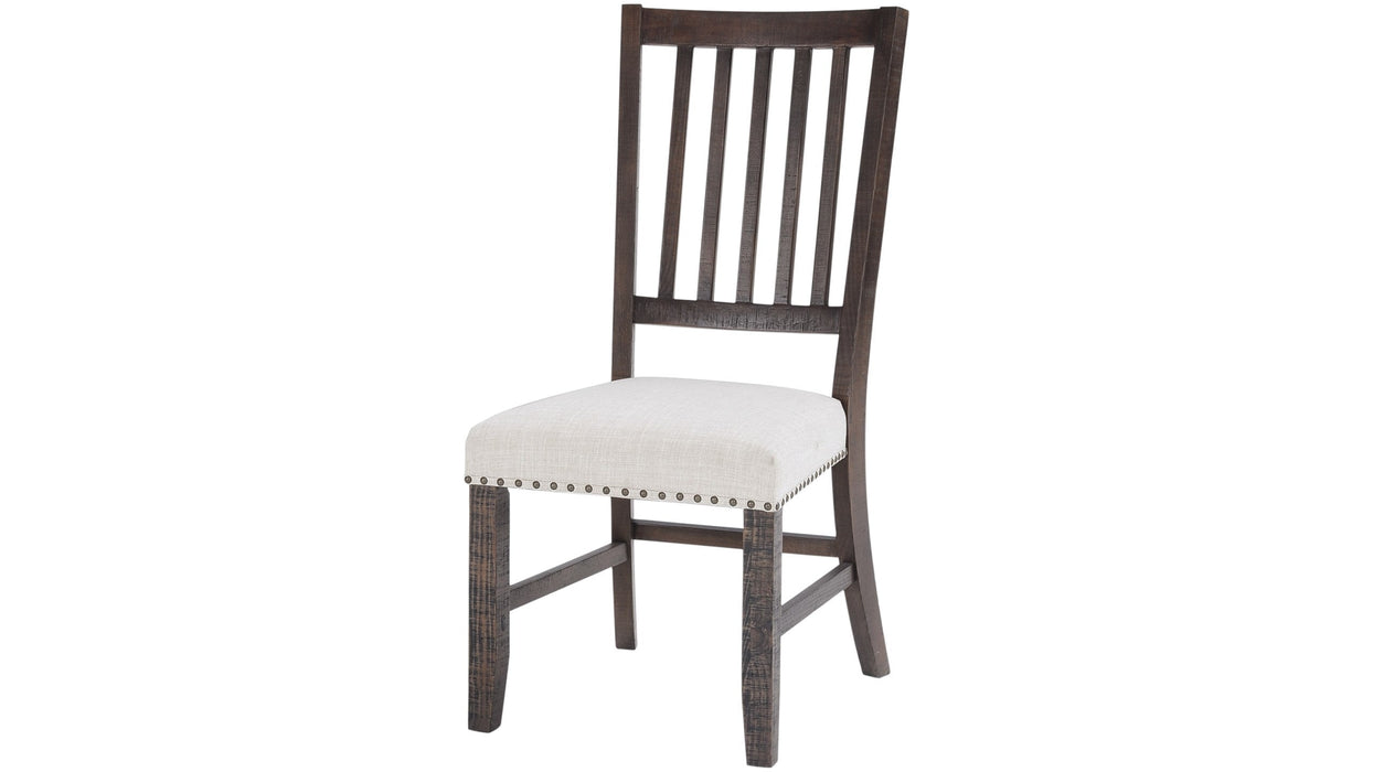 Jofran Willow Creek Slatback Chair in Cream/Rich Distressed (Set of 2)