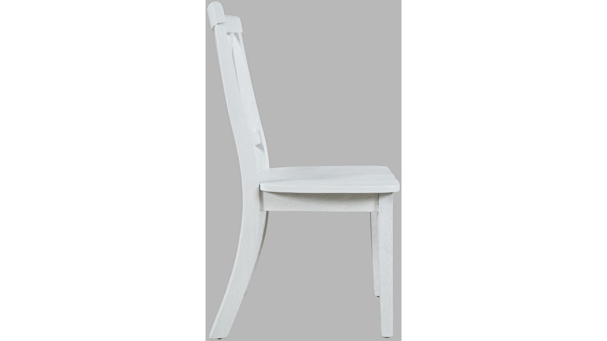 Jofran Eastern Tides X Back Dining Chair in Blanc (Set of 2)