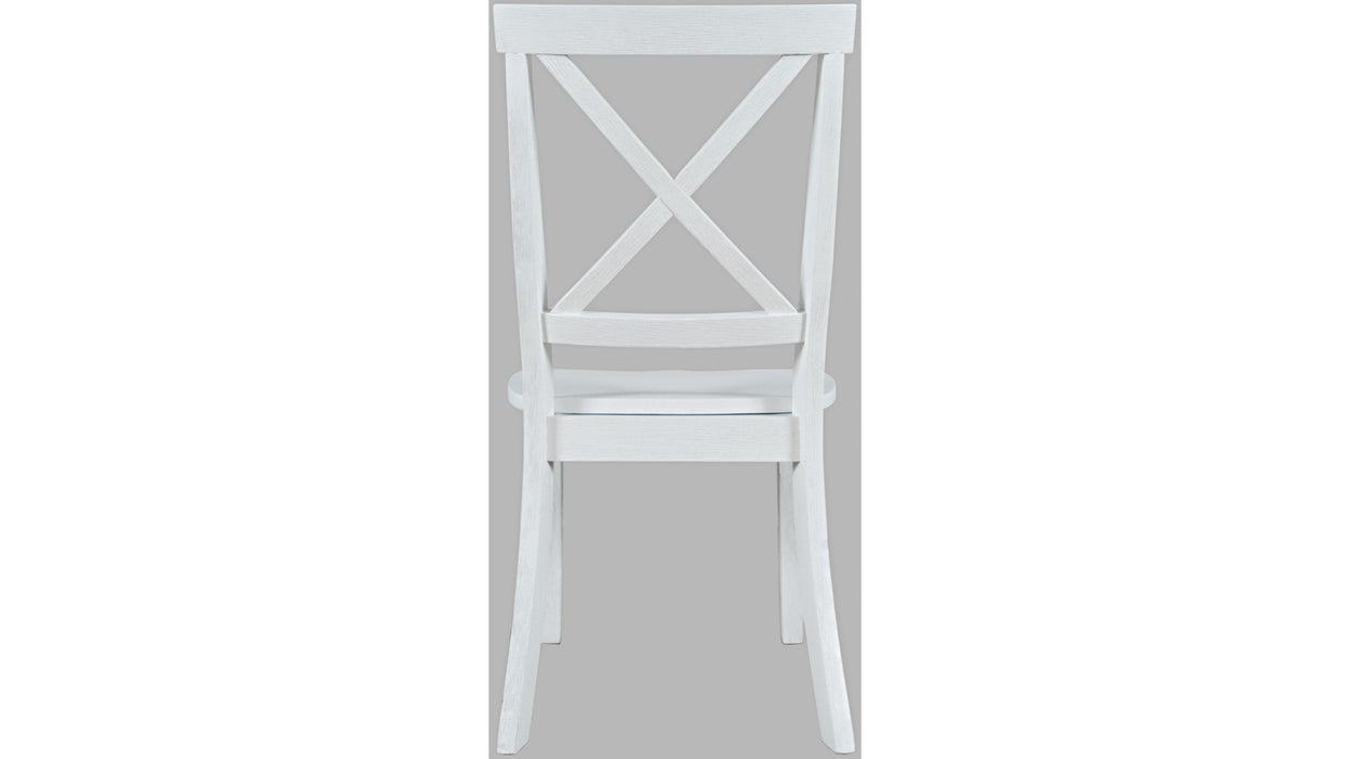 Jofran Eastern Tides X Back Dining Chair in Blanc (Set of 2)