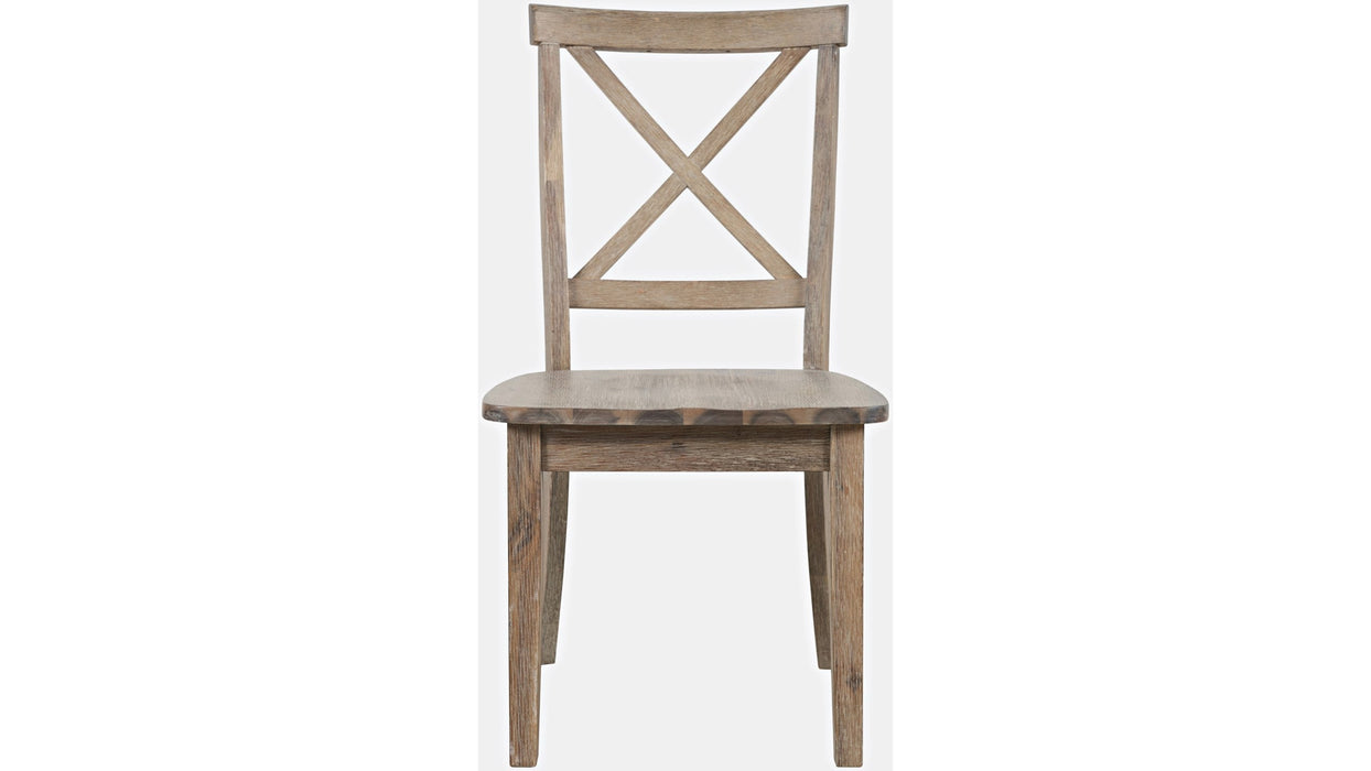 Jofran Eastern Tides X Back Dining Chair in Bisque (Set of 2)