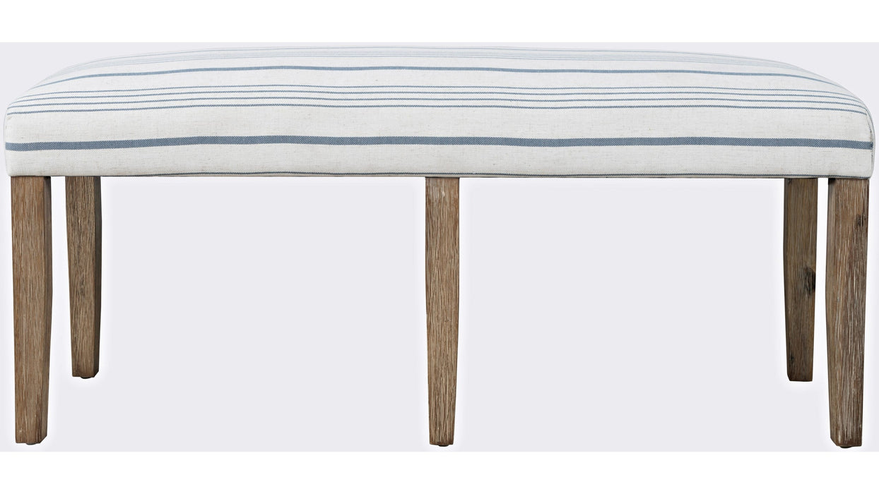 Jofran Eastern Tides Upholstered Bench in Bisque image