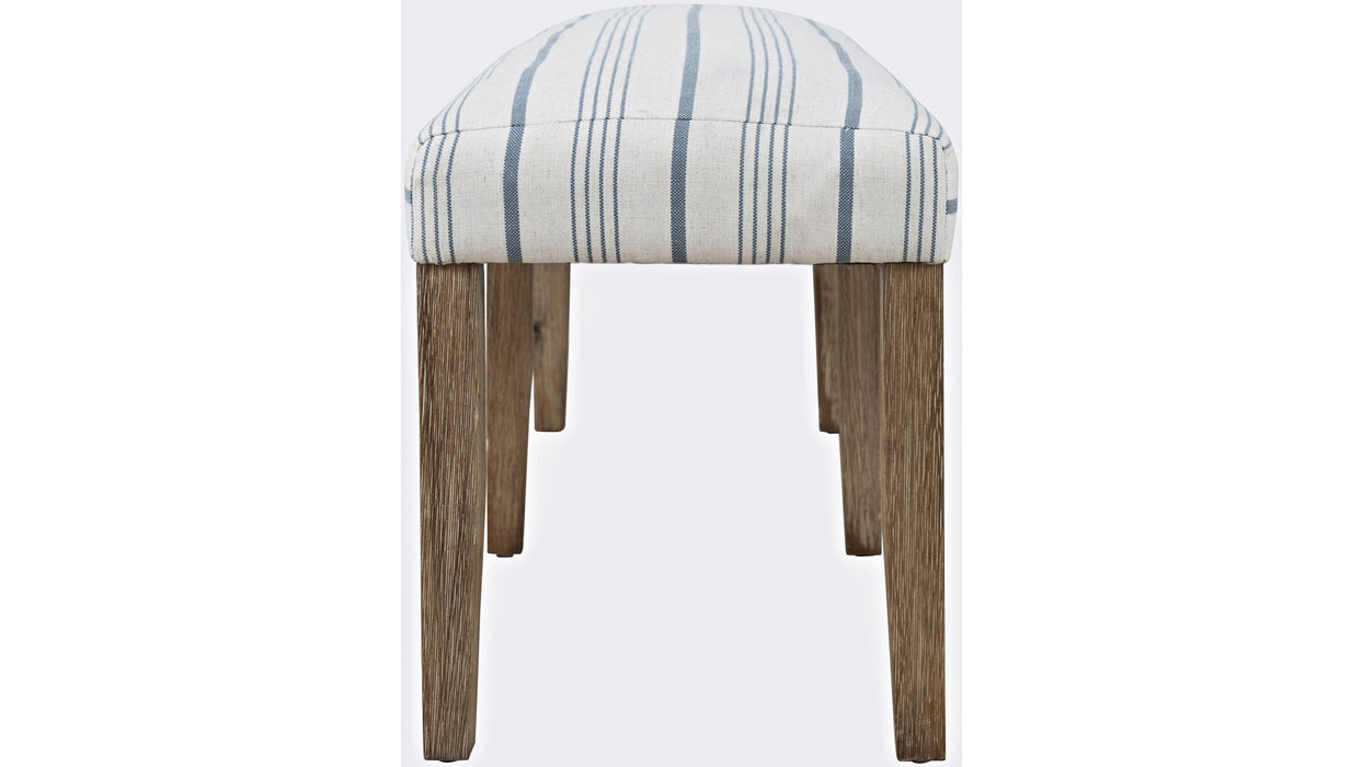 Jofran Eastern Tides Upholstered Bench in Bisque