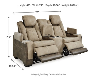 Next-Gen DuraPella Power Reclining Loveseat with Console - Yankee Furniture Barn (Ossipee,NH)