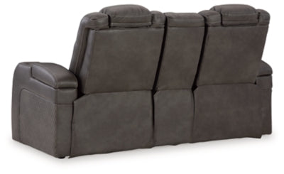 Fyne-Dyme Power Reclining Loveseat with Console - Yankee Furniture Barn (Ossipee,NH)