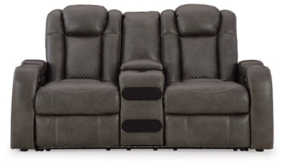 Fyne-Dyme Power Reclining Loveseat with Console - Yankee Furniture Barn (Ossipee,NH)