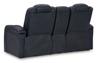Fyne-Dyme Power Reclining Loveseat with Console - Yankee Furniture Barn (Ossipee,NH)