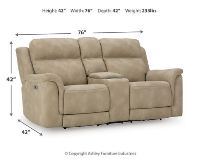 Next-Gen DuraPella Power Reclining Loveseat with Console - Yankee Furniture Barn (Ossipee,NH)