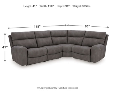 Next-Gen DuraPella Power Reclining Sectional - Yankee Furniture Barn (Ossipee,NH)