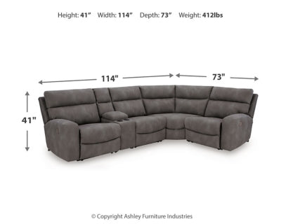 Next-Gen DuraPella Power Reclining Sectional - Yankee Furniture Barn (Ossipee,NH)