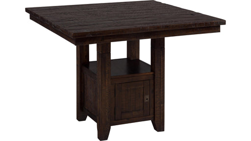 Jofran Kona Grove Fixed Counter Table with Storage Base in Chocolate image