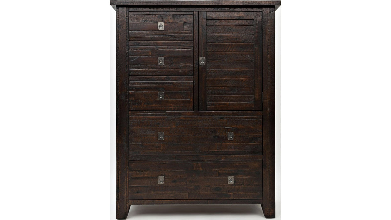 Jofran Kona Grove 5 Drawers and 1 Cabinet Chest in Deep Chocolate image