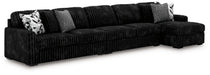 Midnight-Madness Sectional with Chaise - Yankee Furniture Barn (Ossipee,NH)