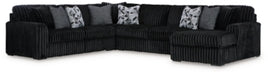 Midnight-Madness Sectional with Chaise - Yankee Furniture Barn (Ossipee,NH)