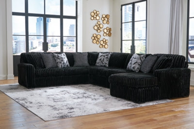Midnight-Madness Sectional with Chaise - Yankee Furniture Barn (Ossipee,NH)