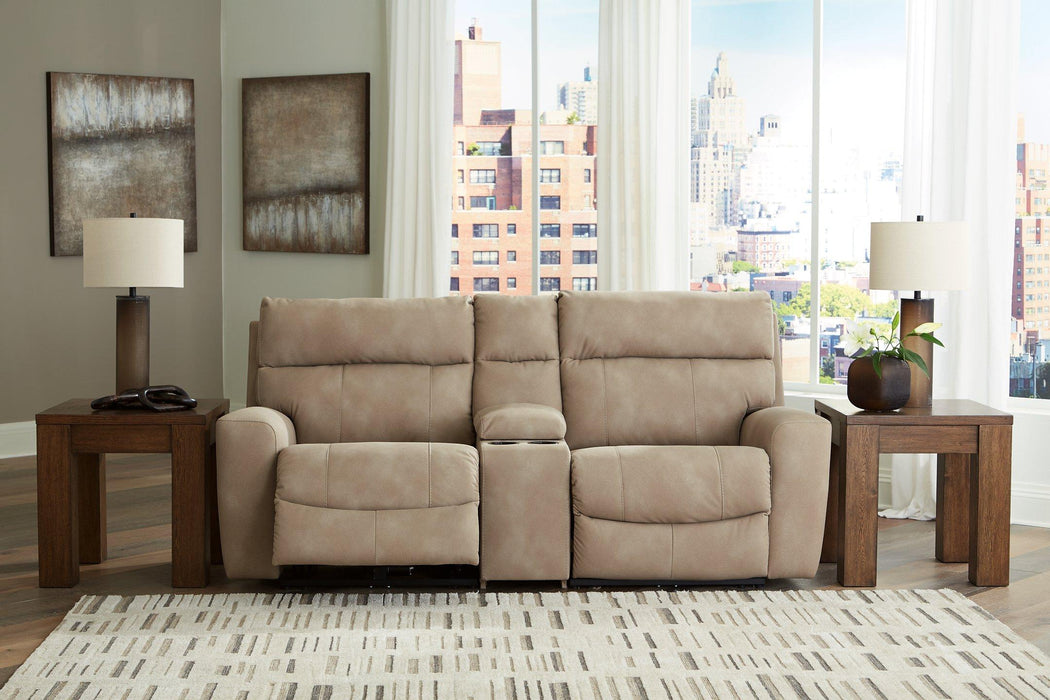 Next-Gen DuraPella Power Reclining Sectional Loveseat with Console - Yankee Furniture Barn (Ossipee,NH)