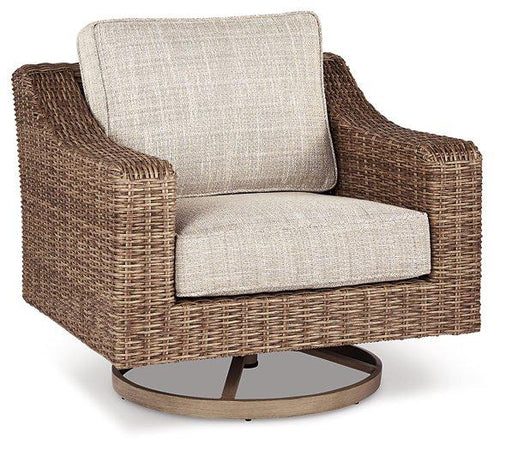 Beachcroft Outdoor Swivel Lounge with Cushion - Yankee Furniture Barn (Ossipee,NH)