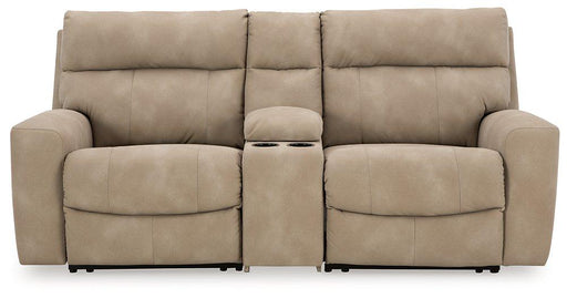Next-Gen DuraPella Power Reclining Sectional Loveseat with Console - Yankee Furniture Barn (Ossipee,NH)