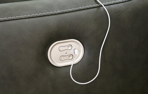 Center Line Power Reclining Sectional Loveseat - Yankee Furniture Barn (Ossipee,NH)