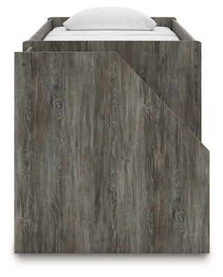 Frandern Loft Bed with Bookcase Storage - Yankee Furniture Barn (Ossipee,NH)