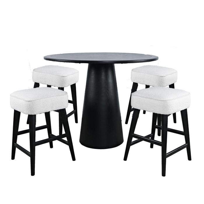 Nash Counter Table with 4 Backless Stools