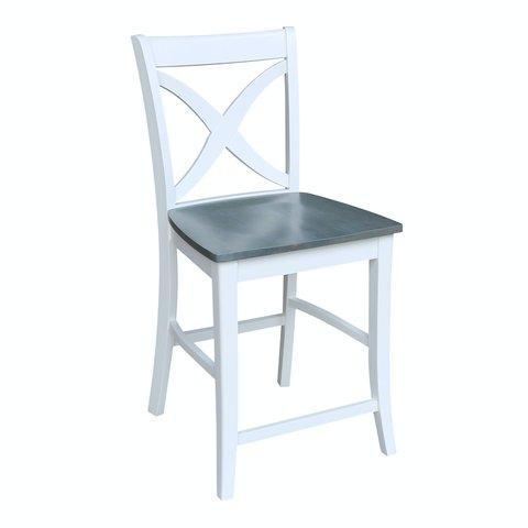 Cosmopolitan Salerno Stool, Built In Heather Gray / White image