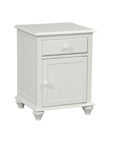 Cottage 1 Drawer / Door Nightstand In Pure White image