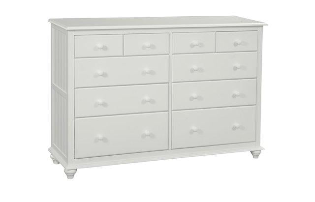 Cottage 10 Drawer Dresser In Pure White image