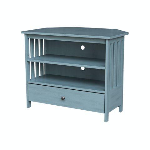 Destinations Mission Corner Tv Stand (Rta) In Ocean Blue image