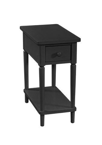 Destinations Narrow Side Table In Solid Black image