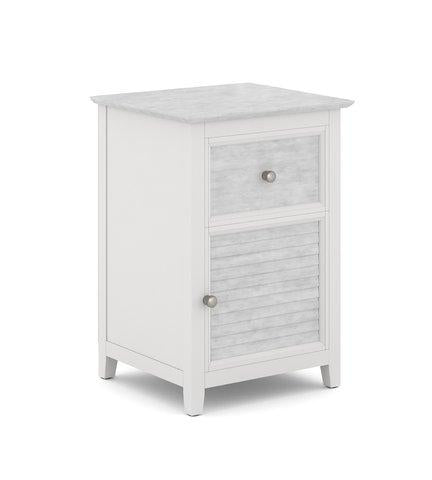 High Tide 1 Drawer / Door Nightstand In Chalk & White image