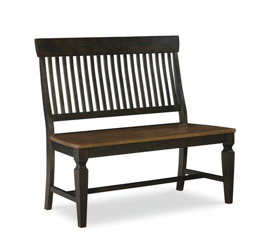 Vista Slatback Bench (Rta) In Hickory & Coal image