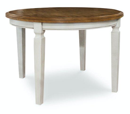 Vista Solid Round Table In Hickory & Shell image