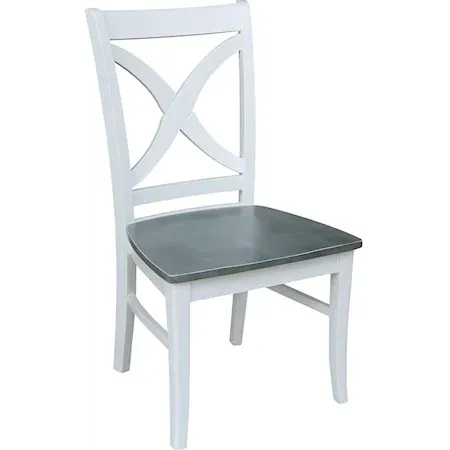 Cosmopolitan Salerno Chair, Rta In Heather Gray / White image