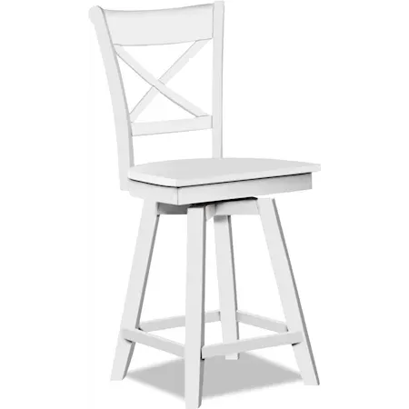 Cosmopolitan San Remo Swivel Stool (Rta) In Pure White image