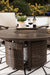 Paradise Trail Paradise Trail Fire Pit Table with 4 Nuvella Swivel Lounge Chairs - Yankee Furniture Barn (Ossipee,NH)