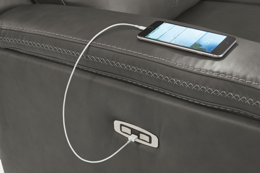 Bleckley Power Reclining Loveseat with Console - Yankee Furniture Barn (Ossipee,NH)