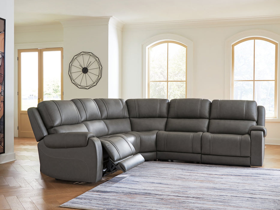 5Z - Pittson Power Reclining Sectional - Yankee Furniture Barn (Ossipee,NH)