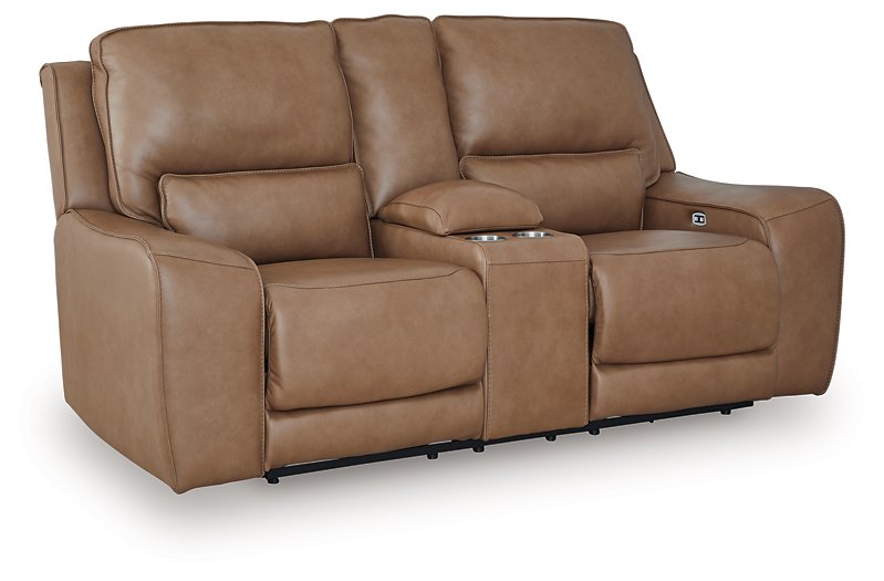 DeepWakes Power Reclining Loveseat with Console - Yankee Furniture Barn (Ossipee,NH)