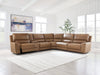 DeepWakes Reclining Sectional with Storage Console - Yankee Furniture Barn (Ossipee,NH)