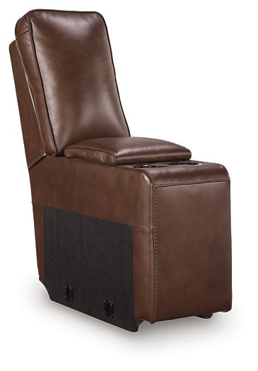 DeepWakes Reclining Sectional with Storage Console - Yankee Furniture Barn (Ossipee,NH)