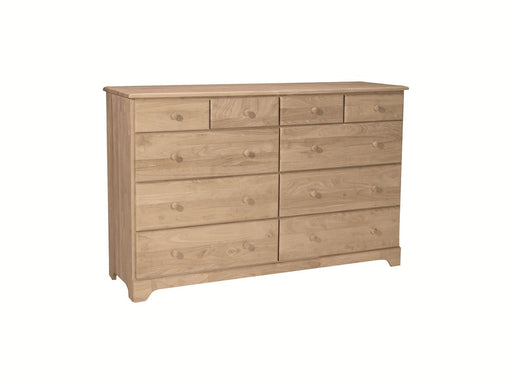 John Thomas Unfinished Jamestown 10-Drawer Dresser image