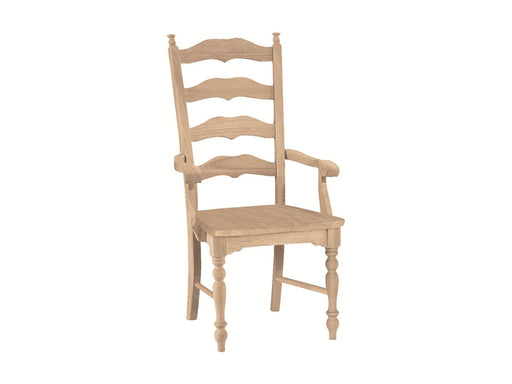John Thomas Unfinished Maine Ladderback Arm Chair image
