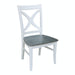 John Thomas Cosmopolitan Salerno Side Chair in Heather Gray & White image