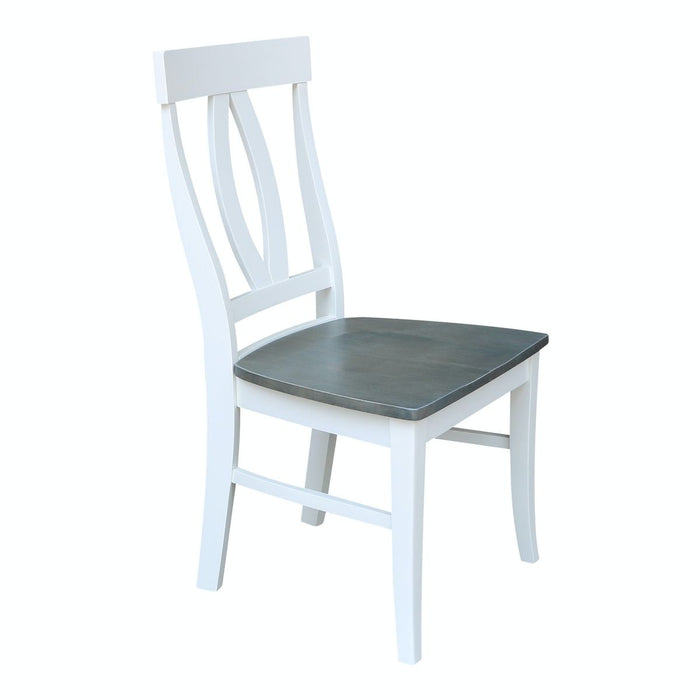 John Thomas Cosmopolitan Verona Side Chair in Heather Gray & White image