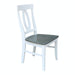 John Thomas Cosmopolitan Verona Side Chair in Heather Gray & White image