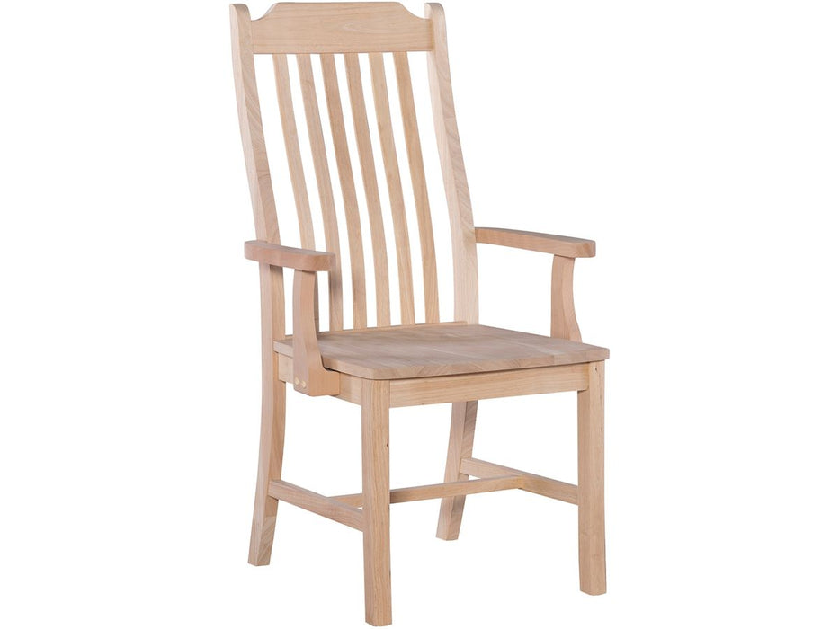 John Thomas Unfinished Tall Mission Arm Chair image