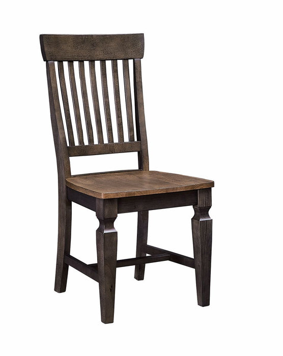 John Thomas Vista Slatback Side Chair in Hickory & Coal image